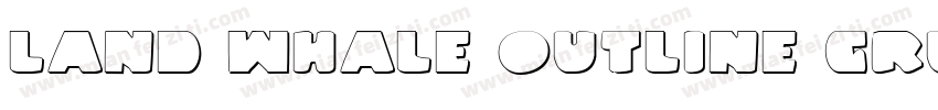 Land Whale Outline Grunge字体转换